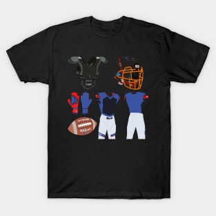 American Football Accessories Stickers T-Shirt